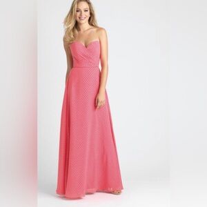 Playful Swiss dotted chiffon dress, is perfect for any event